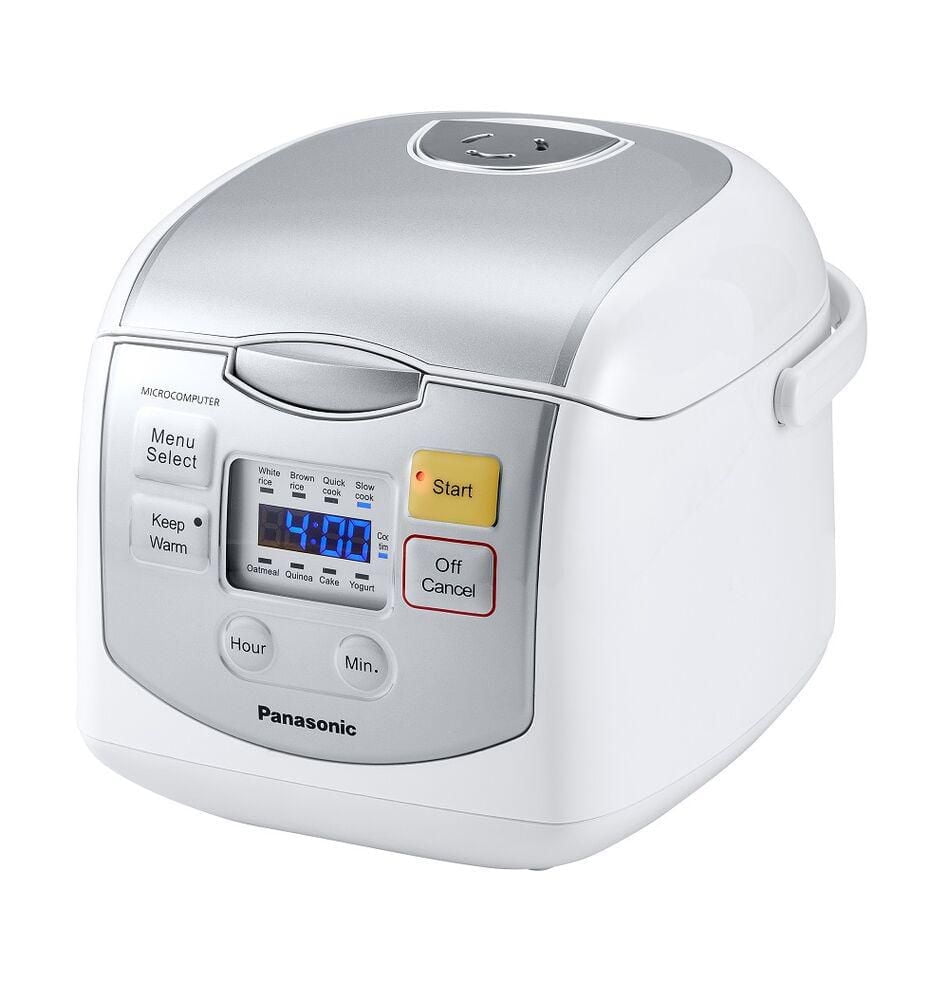 Panasonic SRZC075W Multi-Function Rice Cooker with 8 Auto Cook Programs and Keep Warm Function, White, 8 cups cooked/4 cups uncooked