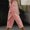 Pink, variant on ZZwxWA Linen Capris for Women Elastic Waisted Drawstring Capri Pants with Pockets Side Button Casual Summer Cropped Pants Holiday