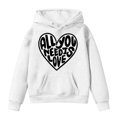 thumbnail image 3 of Valentine's Day Hoodies for Teen Boys Hoodies Heart Print Hoodie Oversized Long Sleeves Fashion Loose Pullover Tween Girl Clothing Preppy Clothes for Girls 4T, 3 of 5