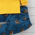 thumbnail image 6 of TOWED22 Toddler Boys Fall Clothes 2Pcs Long Sleeve Graphic Round Neck Pullover Sweatshirt Sweatpants Cozy Outfits Set(Yellow,5-6 Y), 6 of 6