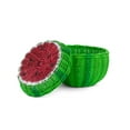 thumbnail image 2 of G6 Collection Hand Woven Watermelon Rattan Storage Basket with Lid Decorative Bin Home Decor Shelf Organizer Cute Handmade Handcrafted Gift Art Decoration Wicker, 2 of 3