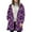 Purple, variant on Kilaqueen Winter Jackets for Women Plaid Long Sleeve Zip Up Fleece Lined Hooded Jackets with Pockets Winter Warm Casual Trendy Coat