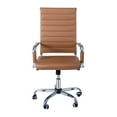 thumbnail image 4 of Okeysen Adjustable Office Desk Chair Ergonomic Leather Modern Conference Room Swivel Chairs Adult, Brown, 4 of 10