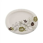 Pathways Heavyweight Oval Platters 8 1/2 x 11, Green/Burgundy, 125/Pack