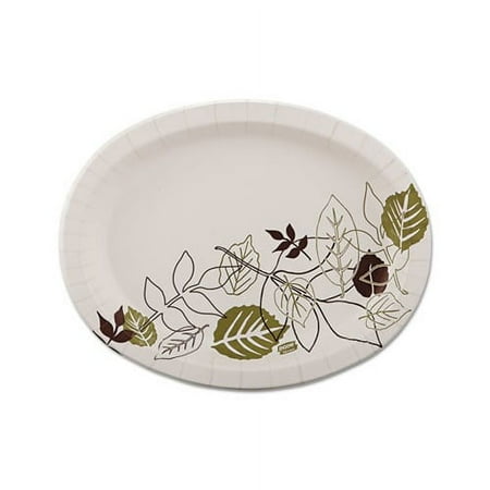 Pathways Heavyweight Oval Platters 8 1/2 x 11, Green/Burgundy, 125/Pack