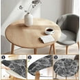 thumbnail image 3 of Round Fitted Tablecloth with Elastic for Round Tables Waterproof Wipeable Tablecloth for 54"-58" Table, 60Inch Tablecover, Marble, 3 of 7