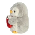 thumbnail image 5 of Aurora - Small Gray PomPom Penguin - 7.5" Pompom With Stocking - Festive Stuffed Animal, 5 of 5