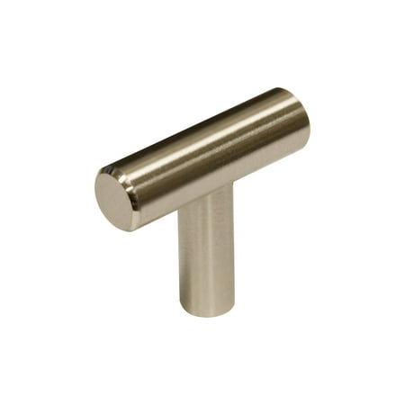 - 5 Pack Rok Hardware Contemporary Metal Pull, Brushed Nickel, 1-9/16