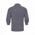 thumbnail image 4 of Men's Half Zip Knit Sweater with High Neck, Ribbed Long Sleeve Pullover, 4 of 8