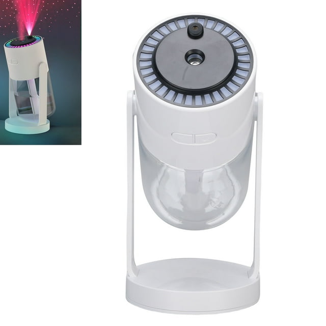 Humidificador De Niebla Con Proyector De Estrellas, Diseño De Cabezal Móvil, Puerto USB, Humidificador Con Proyector De Luz Estelar, Apariencia Minimalista Para Dormitorio