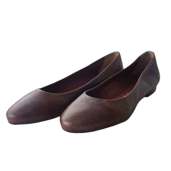 LIEBESKIND Women's Rouge Noir Leather Balerina Flats, Red, 10.5