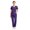 Dark Purple, variant on Sets For Women Stretch Scrub Set Short Sleeve V Neck Top With Pockets Pants Set Quick Dry Two Piece Uniform Khaki M