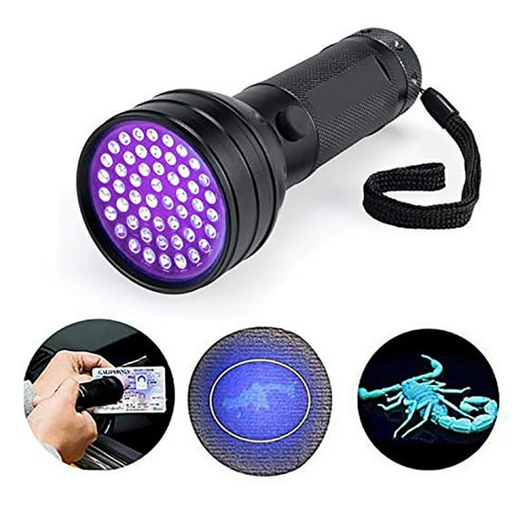 UV Flashlight Lampe de poche uv,51 LED Black Light Ultraviolet Blacklight Detector for Dog Urine Pet Stains & Bed Bug