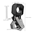 thumbnail image 2 of Raindrops 1 Set Flexible Bike Hook Aluminum Alloy Silver Foldable Design For Motorcycle Riding, 2 of 8