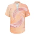 thumbnail image 4 of MEICHEN Womens Summer 3/4 Sleeve Tops Casual Collared V Neck Loose Blouse Retro Metallic Shiny T Shirts, 4 of 5