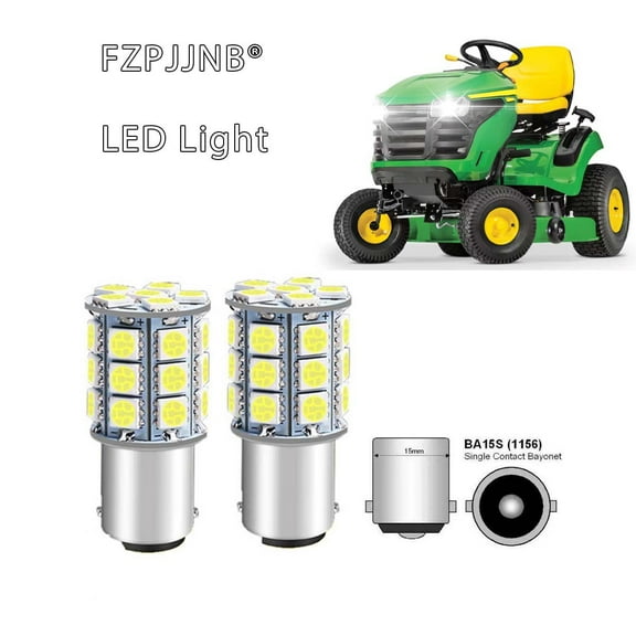 SHENKENUO SUPER BRIGHT LED light bulbs For Deere S100 S120 S140 S160 S180 lawn tractor mower,6000k White,Pack of 2