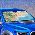 thumbnail image 2 of KUIFORTI Beach Starfish Sun Shade for Car Windshield Foldable Sun Visor Reflective Fabric Blocks UV Rays and Sun, Automotive Interior Protection for SUV, Truck, Sedan, Van, Hatchback, 66.53" x 34.44", 2 of 5