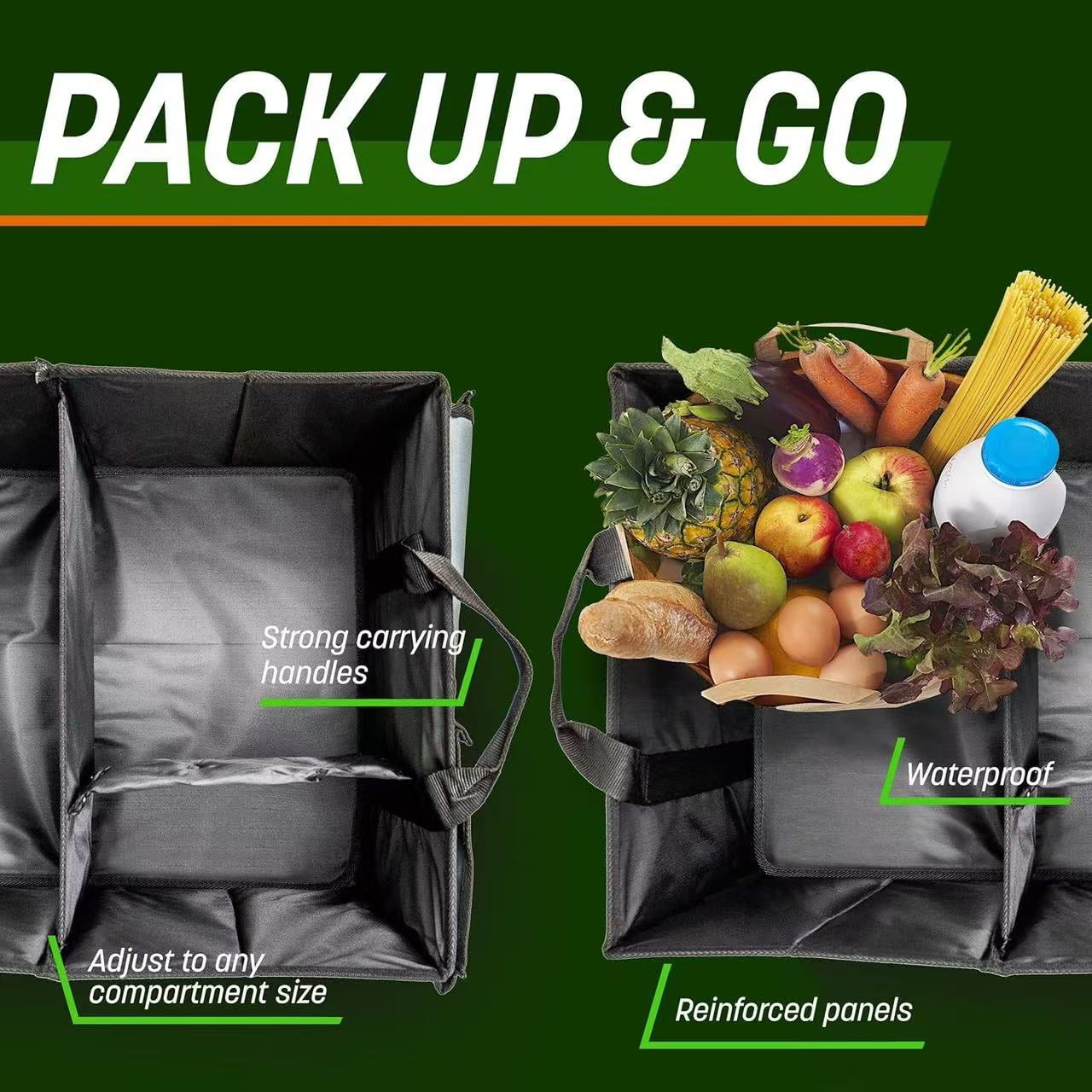Foldable Car Organizer for Trunk & Back Seat Storage Box, Organization for Car Accessories, Tools, Sundries, Car Essentials