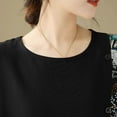 thumbnail image 4 of Generic Women's Plus Size Shirts Ethnic Style Retro Chinese Loose T-Shirt Summer Casual Round Neck Short Sleeve Tops, 4 of 6