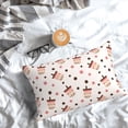 thumbnail image 5 of Goofa Milk Tea Print Plush Throw Pillow Case, Soft Velvet with Hidden Zipper, Decorative Cushion Cover for Sofa, Bed, Car, and Home Décor-14"x20", 5 of 6