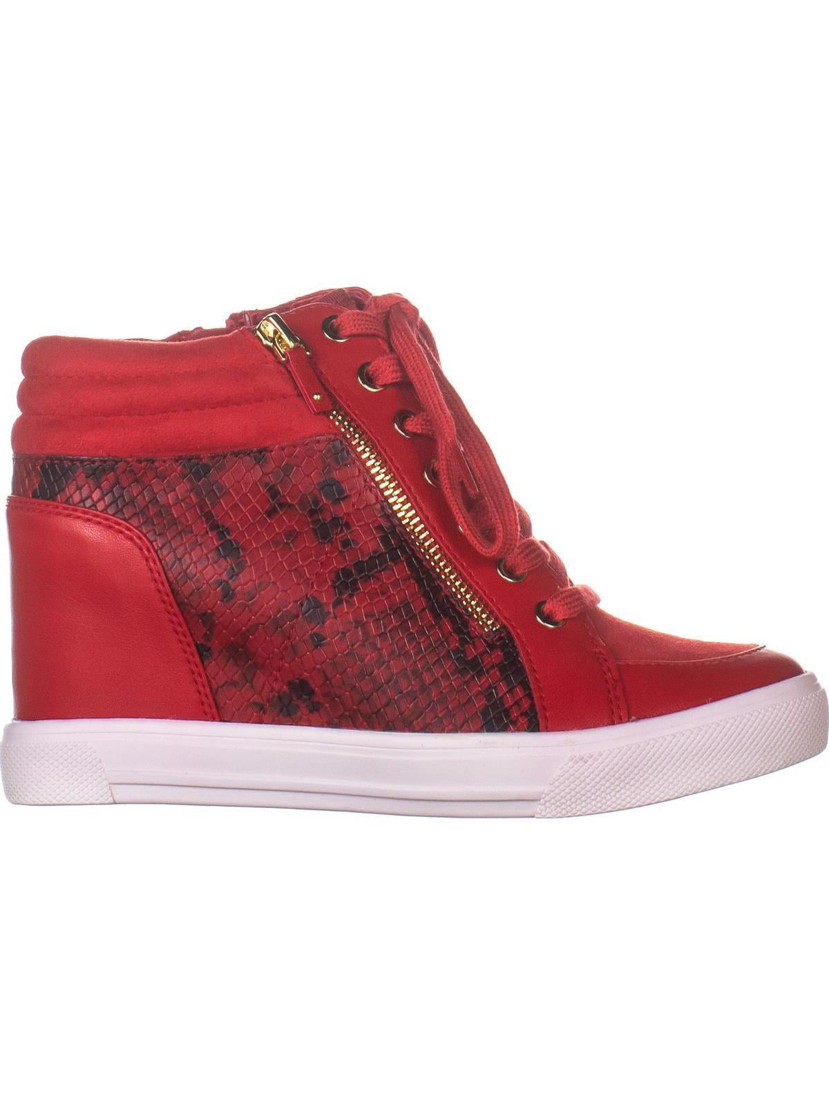 aldo red sneaker wedges