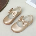 thumbnail image 2 of Quealent Little Toddler Girls Dress Shoes Ballerina Ballet Flats Kids Mary Janes Gold for Size 1.5, 2 of 6