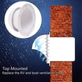 thumbnail image 3 of Round Mushroom Head Shape Ventilation Cap For Rv Accessories Top Mounted Round Exhaust Outlet Vent Cap,1x RV vent cap,White, 3 of 5