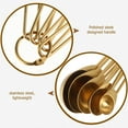 thumbnail image 3 of DECOMELODY Golden Spoon Measuring Set 430 Stainless -Engraved Measurements For Baking Cooking 1 Set, 3 of 8
