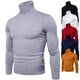 thumbnail image 5 of Suéter de cuello alto ajustado de color sólido para hombre, suéter de gran tamaño, camisa básica de cuello alto informal de moda, 5 of 5