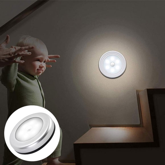 ODOMY Luz con Sensor de Movimiento Luz Nocturna LED Alimentada por Batería, Luz para Armario de Escalera Lights, Lámpara Adhesiva Under-Cabinet Lighting en Cualquier Lugar para el Hogar, Cocina, Pasillo, Armario Cabinet, Escaleras, Baño
