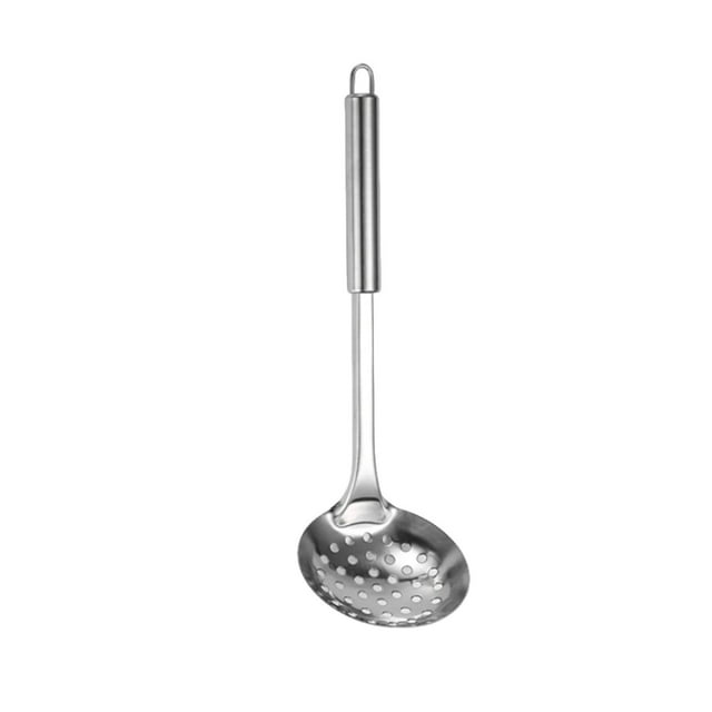 Lingettes en Acier Inoxydable Spatule en Acier Inoxydable Ustensiles de Cuisine Manche Rond Cuillère de Cuisine Spatule Cuillère à Fentes Ustensiles de Cuisine Spatules pour Cuisiner