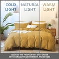 thumbnail image 3 of Alazuria Duvet Cover Set Soft Prewashed Microfiber with zipper and 4 corner ties Gold Sand color Queen size ( 90" x 90" ), 3 of 5