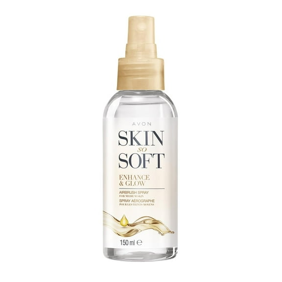 Avon Skin So Soft Enhance & Glow Airbrush Tanning Spray, 150ml, Sun-Kissed Glow, Quick Drying