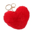 thumbnail image 5 of Tnobhg Plush Love Heart Keychain Soft Fluffy Lightweight Girls Car Key Ring Holder Handbag Backpack Decoration Pendant Birthday Gift, 5 of 8