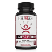 Zhou Clarity and Vitality (formerly DHEA) 50 mg, Hormonal Balance Formula for Women & Men, Healthy Aging, Non-GMO, Vegan, Gluten Free, 60 Capsules