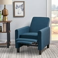 thumbnail image 2 of Navy Blue Fabric Push Back Chair for Elegant Home Décor, 2 of 10