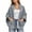 Gray, variant on Autumn/ Winter Open Front Casual Solid Color Women's Loose Knitted Cardigan