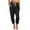 Black, variant on Patlollav Womens Solid Color Comfortable Leisure Pocket Nine-Point Pants