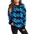 thumbnail image 2 of KRE Prime Women Ribbed Striped Dropped Shoulder Sweater, 2 of 15