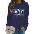 thumbnail image 2 of Homebody Mode All Day Every Day Sweatshirts for Women 2025 Long Sleeve Crewneck Graphic Sweatshirt Pullover Tops, 2 of 4