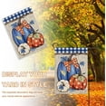 thumbnail image 4 of Fall Blue White Pumpkin Decorative Garden Flag, Autumn Plaid Check Farmhouse Yard Outside Decorations, Thanksgiving Rustic Burlap Outdoor Small Home Decor Double Sided 12.5 x 18, 4 of 6