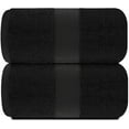 thumbnail image 6 of White Classic Hotel Collection 650 Gsm Cotton Bath Sheet Towels, Oversized Bathroom Towels, Black, 35 x 70, 2 Pack, 6 of 9