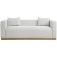 thumbnail image 4 of Meridian Furniture Alfie Cream Linen Textured Fabic Sofa, 4 of 40