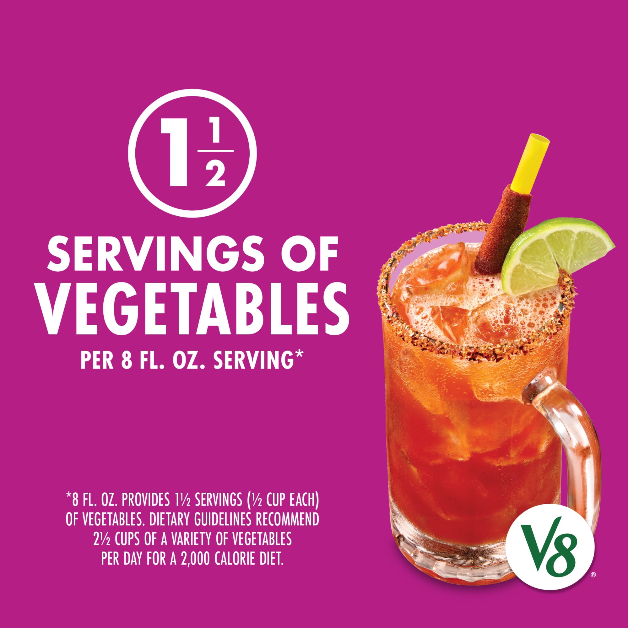 V8 Michelada Non-Alcoholic Drink Mix, 8 fl oz (6 Pack)