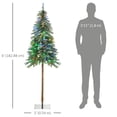 thumbnail image 3 of HOMCOM 6' Slim Pencil Artificial Snow Christmas Tree with LED Lights, 3 of 10