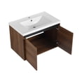 thumbnail image 4 of YANSHE Modern Bathroom Vanities Cabinet With Sink Combo, Wall Mounted Floating Cabinet Organizer With Ceramics Basin Sink Top, Bathroom Furniture For Apartment Dorm, 4 of 9