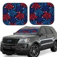 thumbnail image 1 of Fotbe Red White Blue Fireworks Juego de 2 Piezas de Parasoles para Parabrisas | Bloqueador Solar para Auto | Accesorios Plegables para Protección Solar Interior-Large, 1 of 6