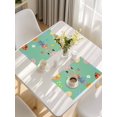 thumbnail image 5 of Spring Easter Placemats Set of 4, Bunny Colorful Eggs Floral Green Placemats for Dining Table, Place Mats for Kitchen Tabletop, Waterproof Wipeable Dining Table Mats Set, 5 of 9