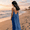 Blue, variant on Danhjin Girls Backless Dresses Summer Casual Cottonn Lightweight Long Dresses with Back Adjustable Ties Spaghetti Straps Flowy Beach Sun Spring Cute Fashion Dress for Kids