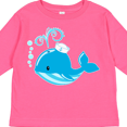 thumbnail image 4 of Inktastic Cute Blue Whale in Nautical Hat Boys or Girls Long Sleeve Toddler T-Shirt, 4 of 5